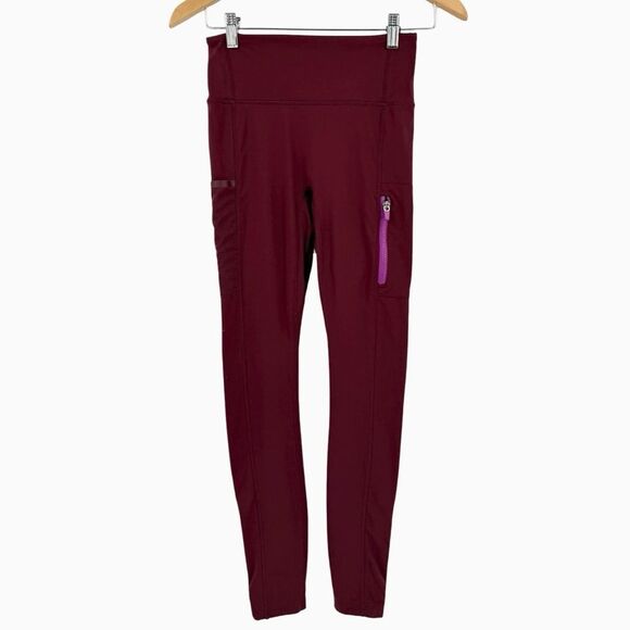 Fabletics Trinity High Waist Leggings in Black Cherry/Orchid Purple | Small - Picture 2 of 9